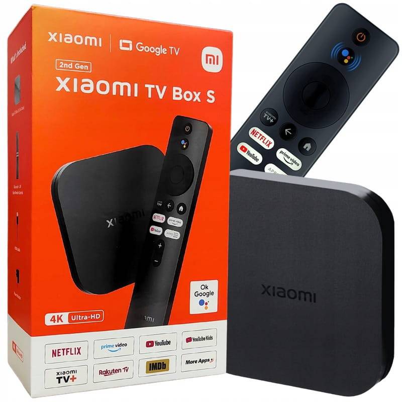 Xiaomi Mi Box S 4K HDR Android TV w/ Remote Streaming Media Player +  Protection Pack