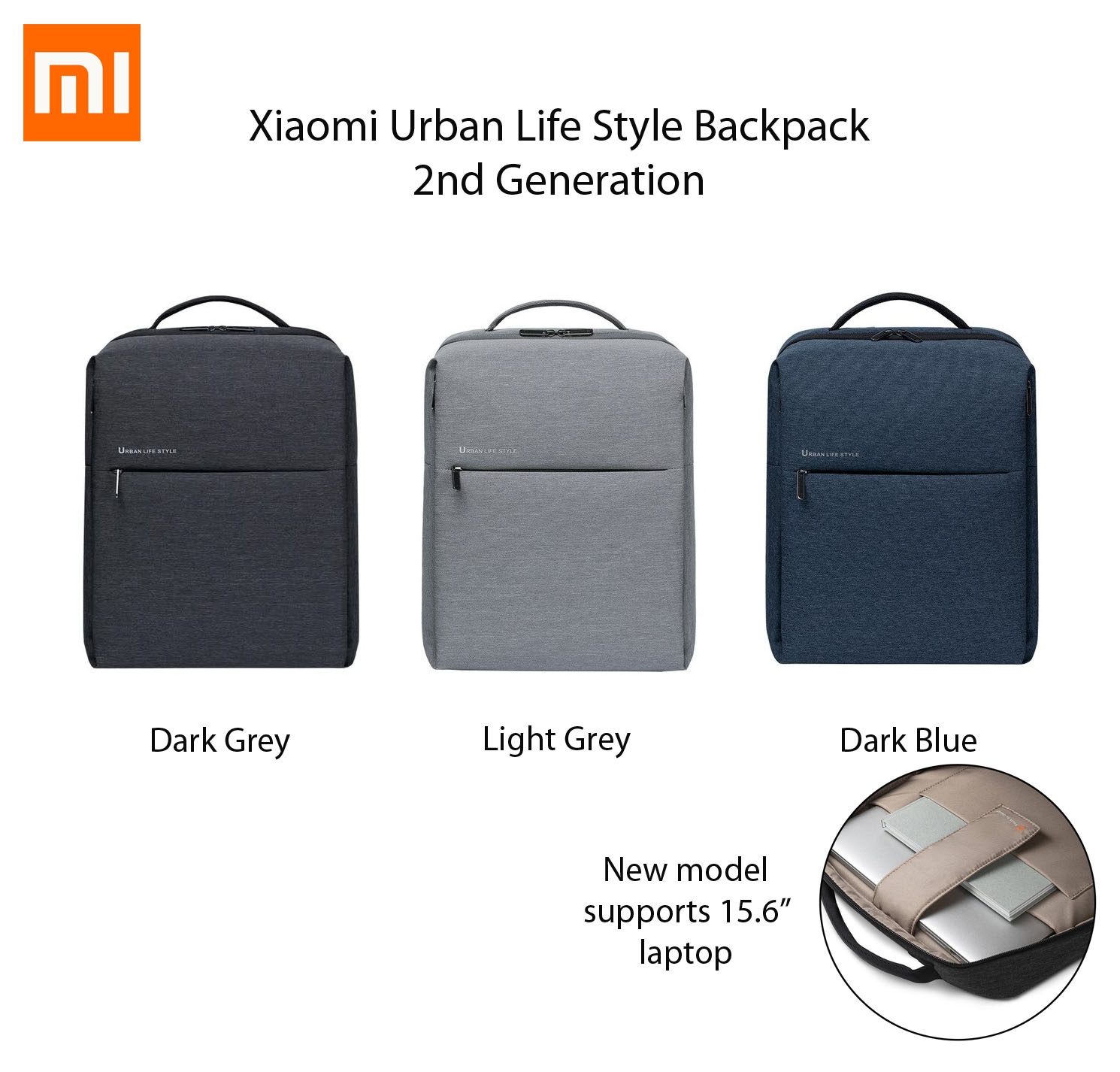 XIAOMI MI URBAN LIFE STYLE BACKPACK - 7MD STORE GENERAL TRADING LLC