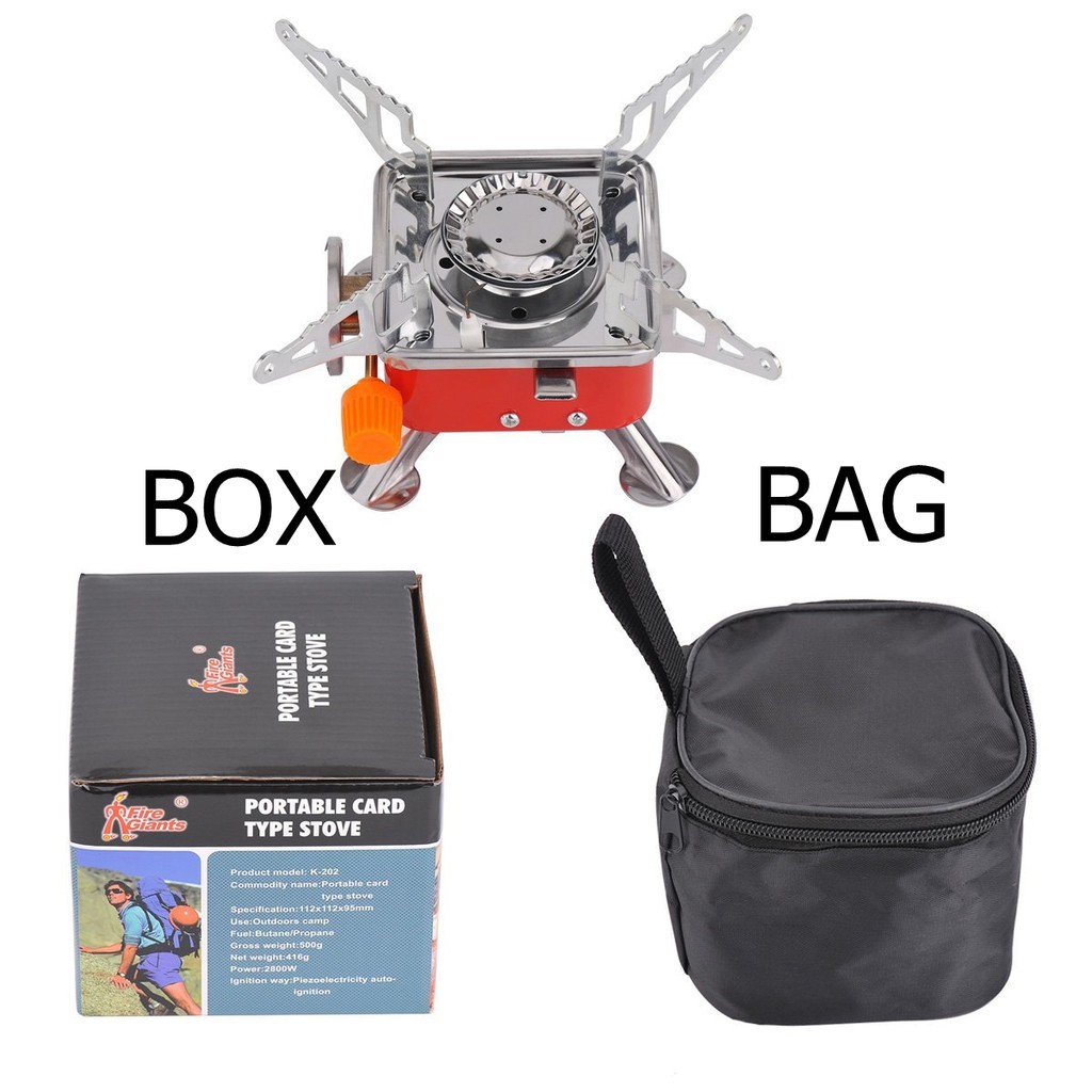 Portable Card Type Stove Mini Outdoor Folding Camping Stove
