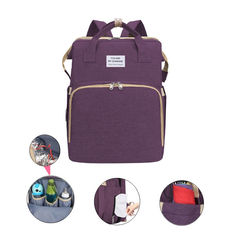 Travel Bag Multifunctional Baby Bed Maternity Nursing Handbag Stroller Nappy Bag