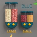 Push Button Wall Mounted Grain Storage Tank for Kitchen Cerel Dispenser Double Large
