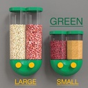Push Button Wall Mounted Grain Storage Tank for Kitchen Cerel Dispenser Double Large