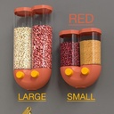 Push Button Wall Mounted Grain Storage Tank for Kitchen Cerel Dispenser Double Large