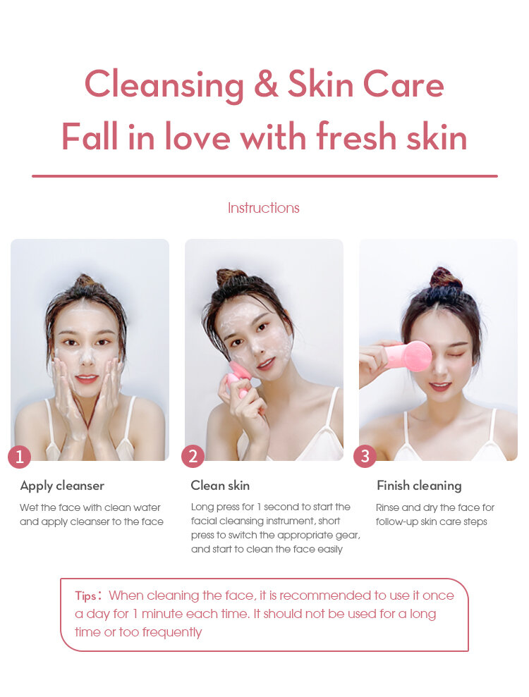 AIDOO Silicone Sonic Facial Cleaning Instrument FW5