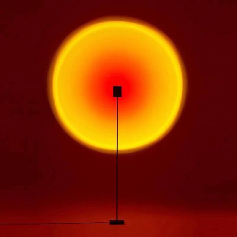 LED Floor Lamp Rainbow Sunset Light Decoration Lampshade Color