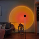 LED Floor Lamp Rainbow Sunset Light Decoration Lampshade Color