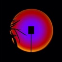 LED Floor Lamp Rainbow Sunset Light Decoration Lampshade Color