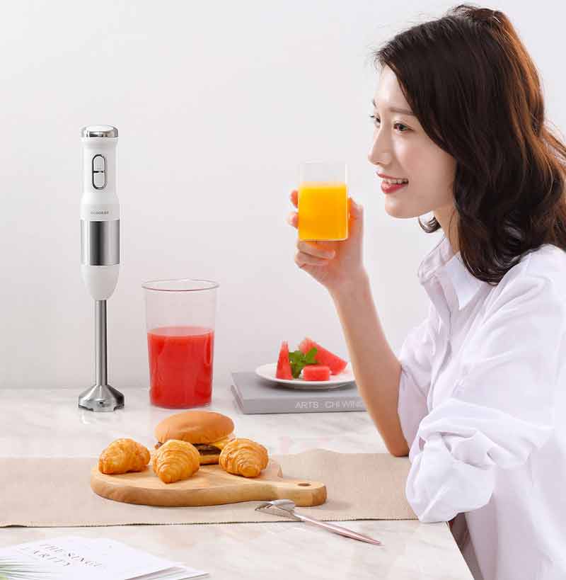 QCOOKER CD-HB01 hand Blender Electric Cup Kitchen Portable Food Processor mixer juicer