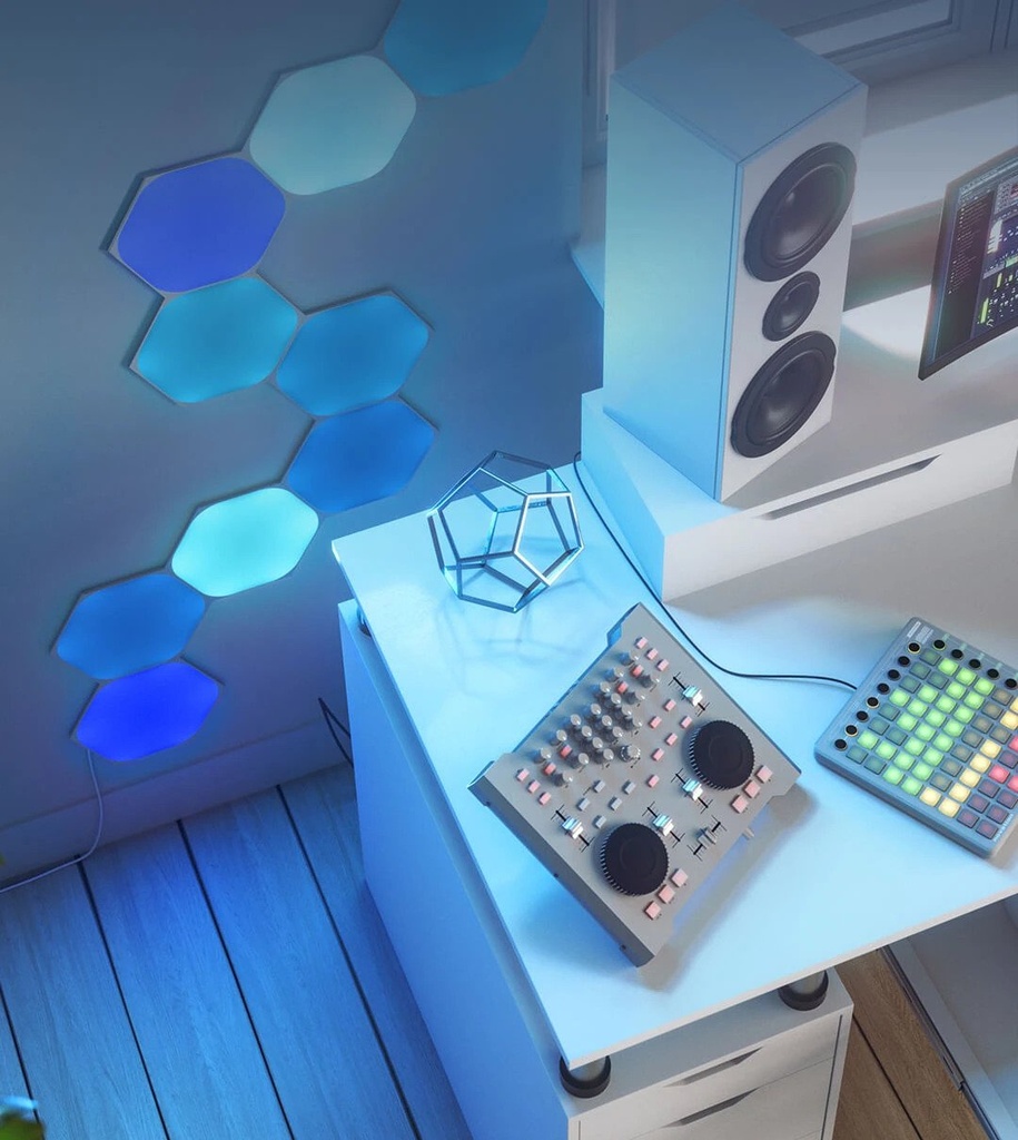 NANOLEAF Shapes Hexagon Starter Kit 15 Lights Panels NL42-6002HX-15PK