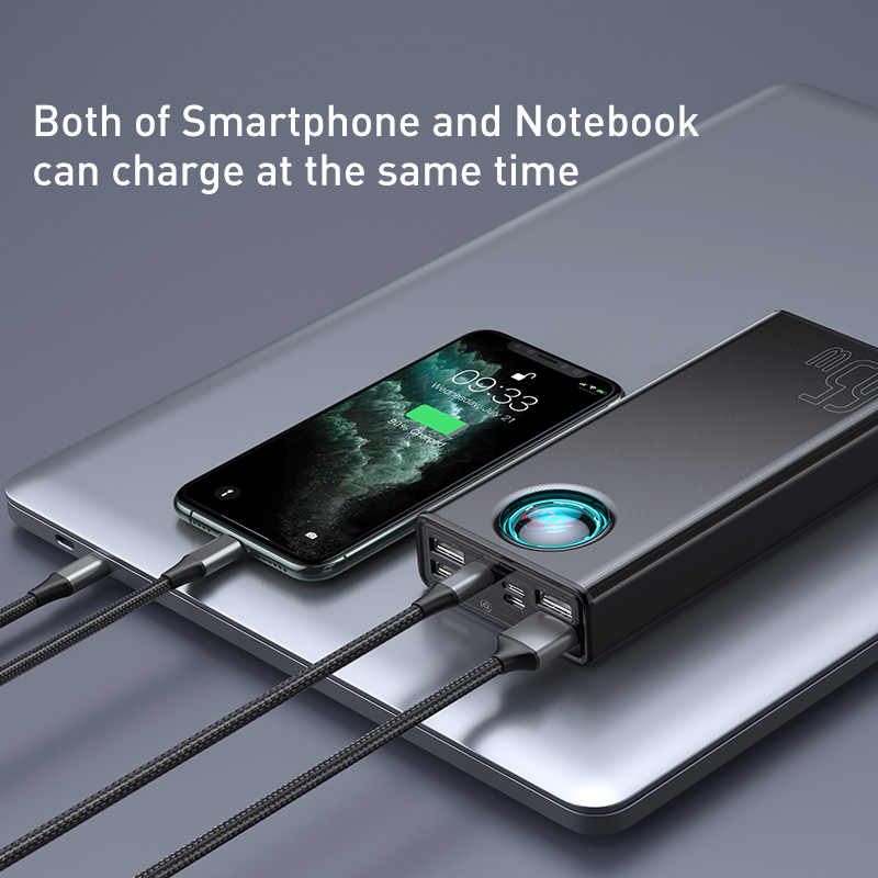 Baseus Amblight Digital Display Quick Power Bank 30000 65W BS-30KP365