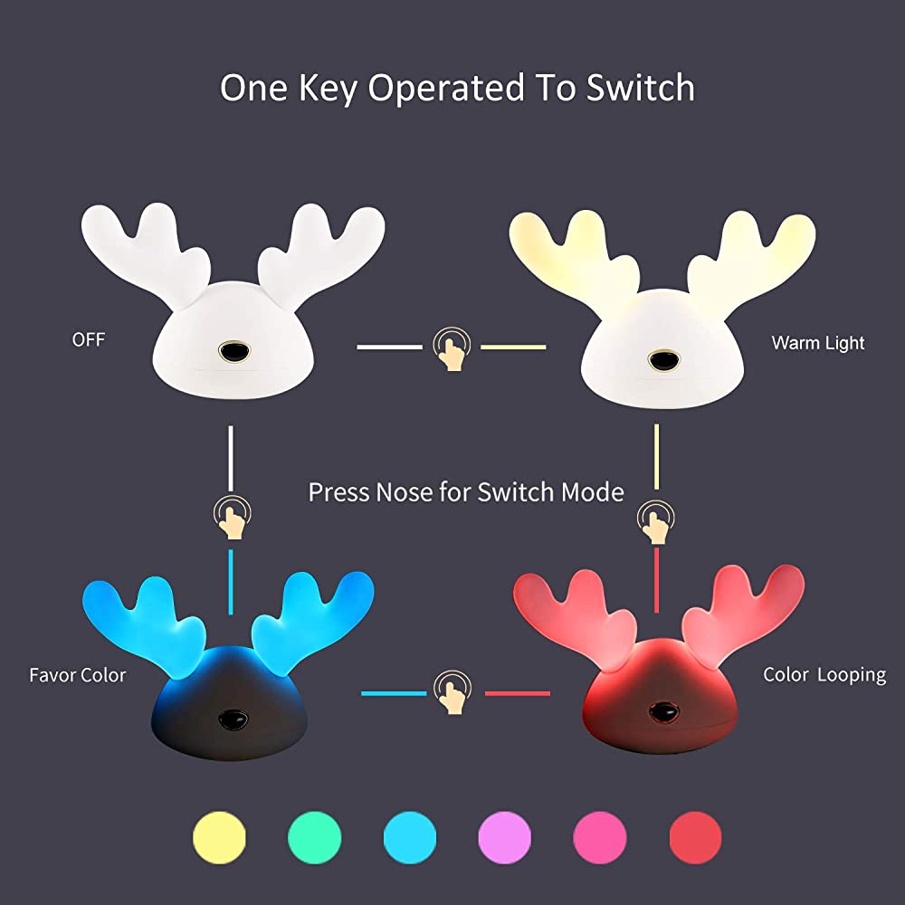 Small Deer Shape Lamp Night Light LED Lamp