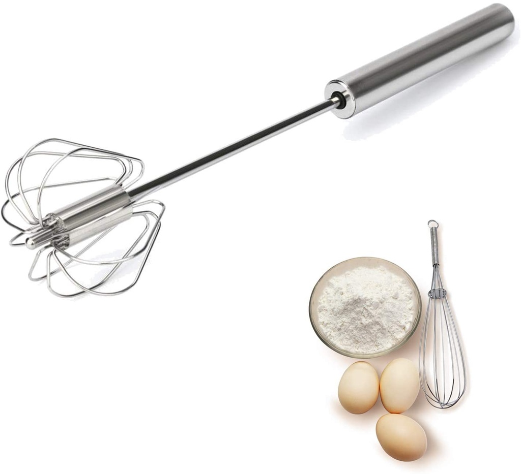 Coffee Egg Stir Device Push Down Rotary Automatic Whisk Hand Blender Kitchen Tool