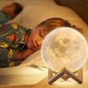 3D Moon Lamp, Moon Night Light with Stand &amp; Remote&amp;Touch Control and USB Rechargeable, 16 LED Colors, Moon Light for Birthday Family Couple Baby Teen
