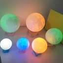 3D Moon Lamp, Moon Night Light with Stand &amp; Remote&amp;Touch Control and USB Rechargeable, 16 LED Colors, Moon Light for Birthday Family Couple Baby Teen
