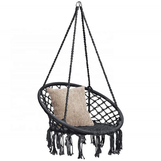 Indoor Outdoor Hammock Chair Cotton Single Garden Swing Portable Hanging Chair Max Load 330lbs