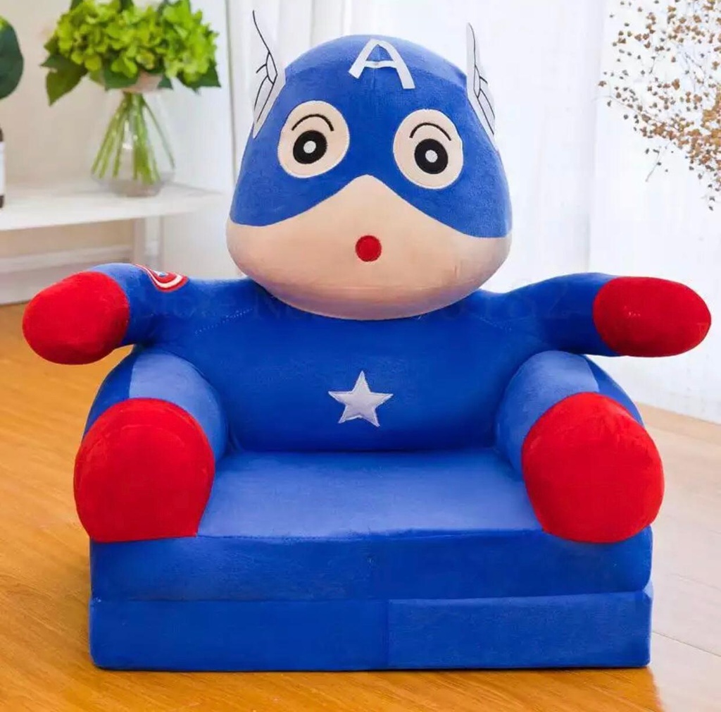 MAXYOYO Prince and Princess Imperial Crown Plush Bean Bag,Pink Blue Chair Seat for Children,Cartoon Tatami Chairs,Birthday Gifts for Boys and Girls