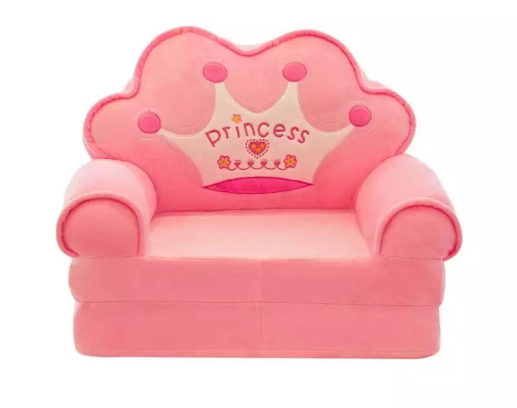 MAXYOYO Prince and Princess Imperial Crown Plush Bean Bag,Pink Blue Chair Seat for Children,Cartoon Tatami Chairs,Birthday Gifts for Boys and Girls