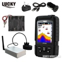 LUCKY-Wireless Fish Finder FF718LiC Deeper Sonar Locator Device, 2 in 1 Wired &amp; Wireless Transducer, Portable Sensor, Waterproof Fish Finder