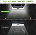 Super Bright Pir Solar Motion Sensor LightOutdoor Wireless Security Light for Garden Residential