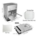 Portable Outdoor Mini Barbecue Stove Stainless Steel Folding Furnace