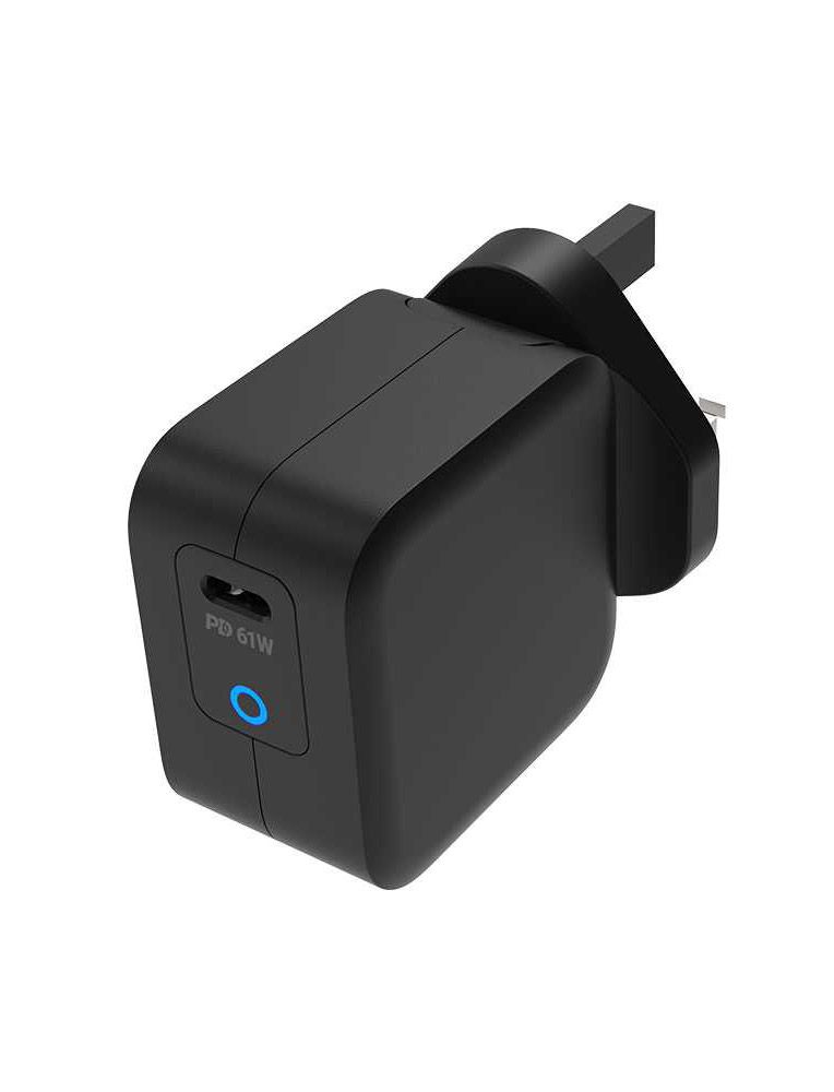 Powerology 61W Ultra-Compact  PD GAN Charger - Black P61PDWUKCBK