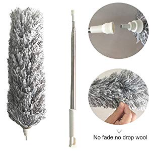 Dusters for Cleaning Brush, Dust Brush Microfiber Head Bendable Washable Duster, RoseFinch Fang Dusting Wand Extendable 32" - 98", Wet or Dry Use