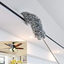 Dusters for Cleaning Brush, Dust Brush Microfiber Head Bendable Washable Duster, RoseFinch Fang Dusting Wand Extendable 32" - 98", Wet or Dry Use
