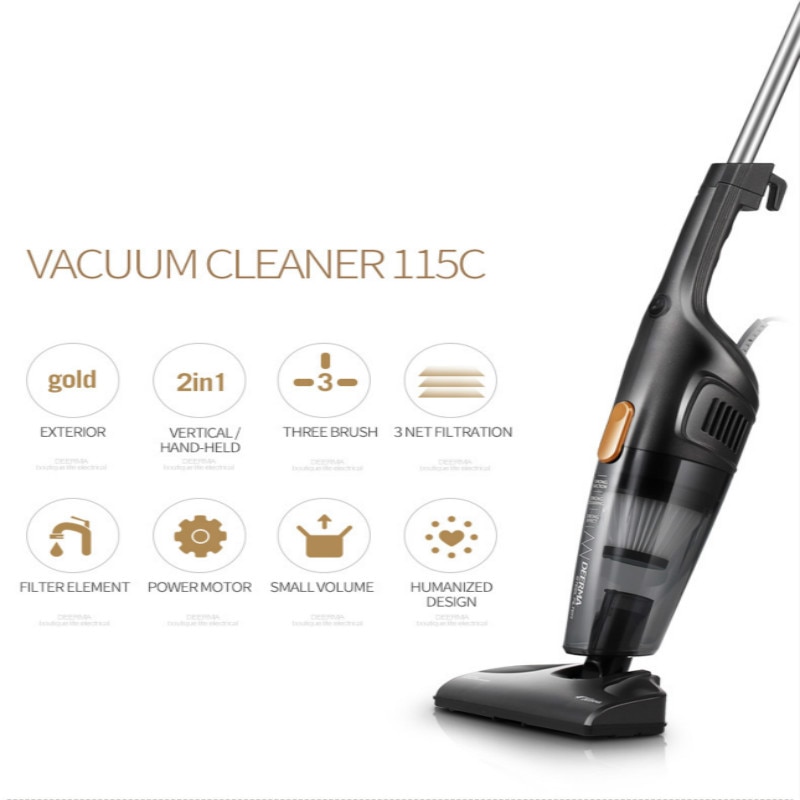 Deerma DX115C 2 In 1 Portable Vacuum Cleaner Upright Stick Handheld Household