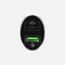 MOMAX - UC10D Dual-Port USB with Type-C PD Fast Car Charger