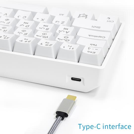 FoxLabs Mirage 60% Gaming Keyboard Arabic and English Optical switches