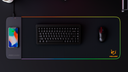 FoxLabs Magic Carpet Wireless Charging RGB Gaming mouse and Keyboard pad