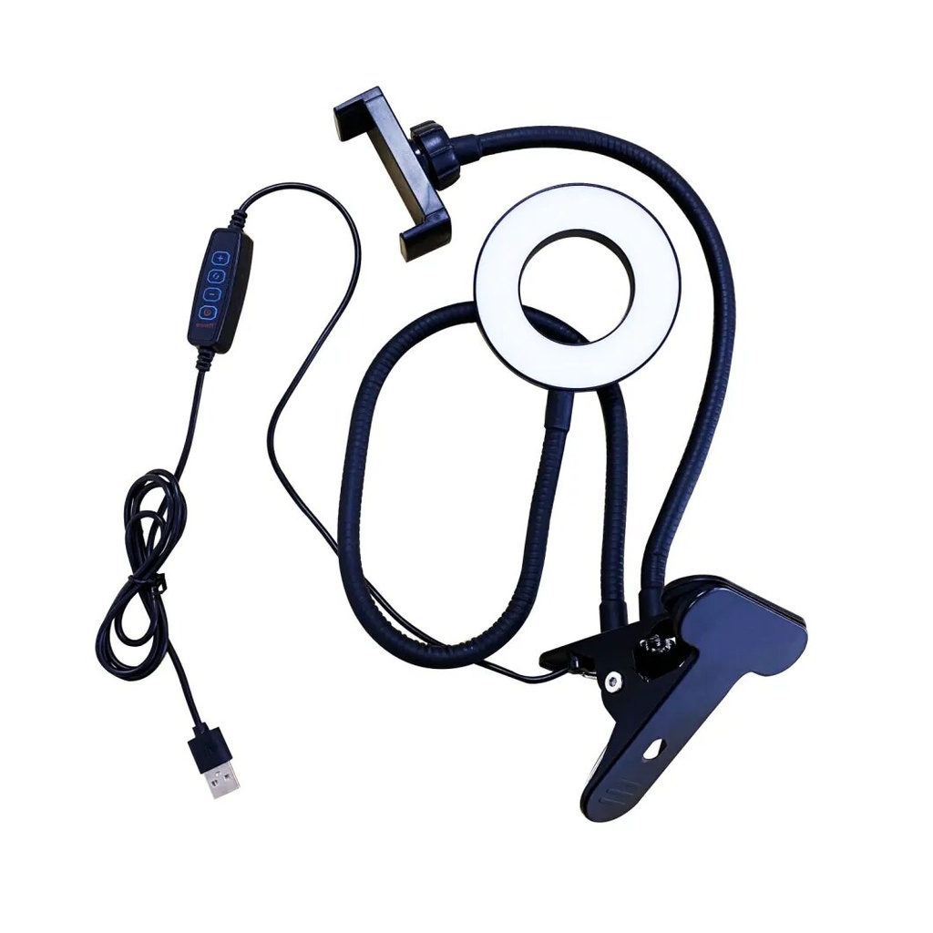 Professional Live Stream with LED Ring Light and Phone Holder 