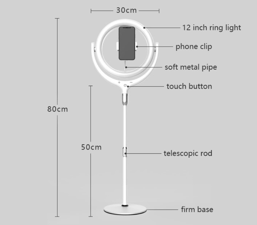 Devia Ring LED lighting Video Photography Ring Light Kit F-539A