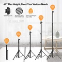 WONEW ZJ08 10-inch LED Ring Light Photography Live Broadcast Ring Lamp with Tripod Stand