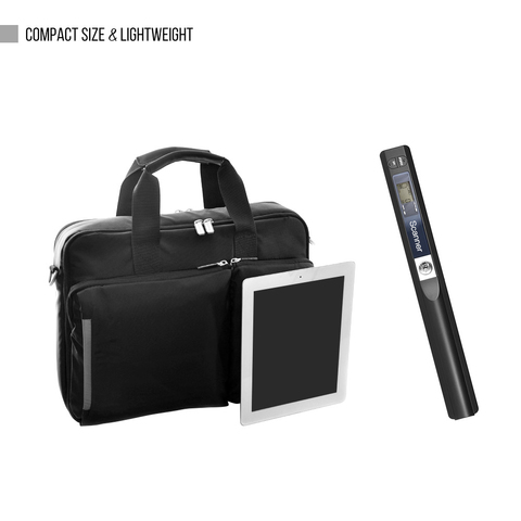 Generic-Portable Handheld Wand Wireless Scanner A4 Size 900DPI JPG/PDF Formate LCD Display with Protecting Bag for Business Document Reciepts Books Images