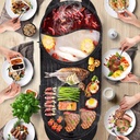 LIVEN SK-J6860 Multifunctional Eletric Grill Teppanyaki Plate Shabu Pot 2150W Independent Temperature Control Non-stick Medical Stone from Ecological Chain