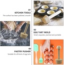 Healthy Healthy Tart Double-side Portable Egg Tart Mold Healthy Pastry Dessert Pusher Vegetable Gadget Kitchen For Home Restaurant 1 Set