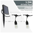 10 pcs G40 Bulbs Solar LED Light Outdoor Garden String Lights Landscape Garland Light Christmas Holiday Decoration Light