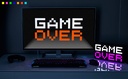Game Over 8 Bit Light Retro Gaming Mood Lamp Color Phasing &amp; Music Reactive New