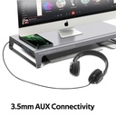 PROMATE 11-in-1 Ergonomically Designed Anti-Skid Aluminium Alloy DeskHub