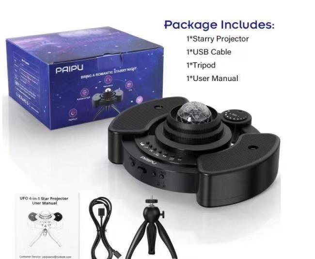 PAIPU UFO 4 in 1 Galaxy Star Projector