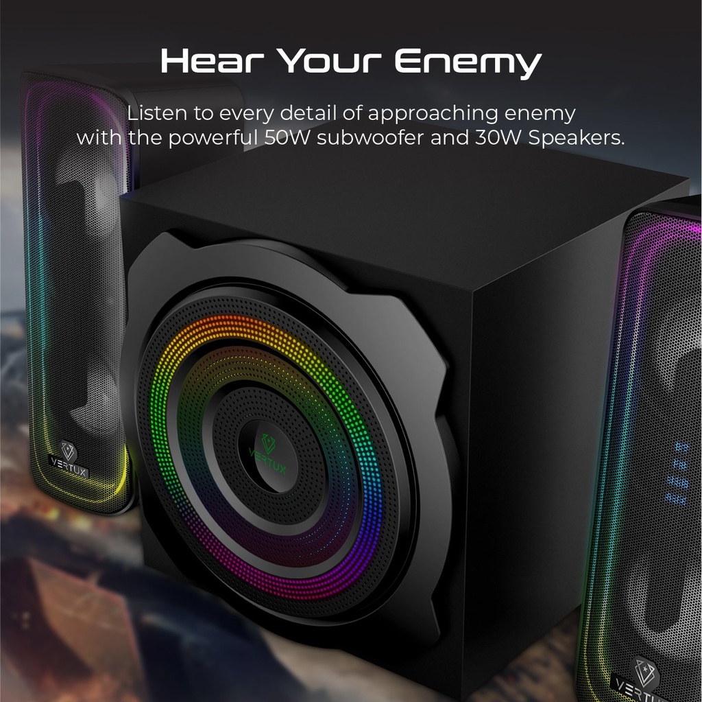 Vertux SonicThunder-80 80W Surround Sound Gaming Speaker
