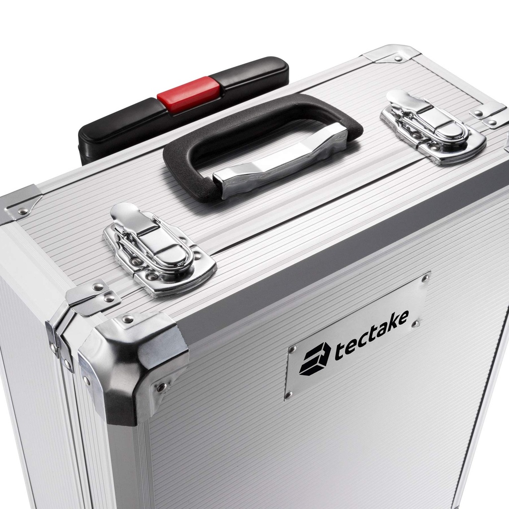 TecTake 187Pcs Aluminium Metal Tool Box Kit