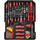 TecTake 187Pcs Aluminium Metal Tool Box Kit