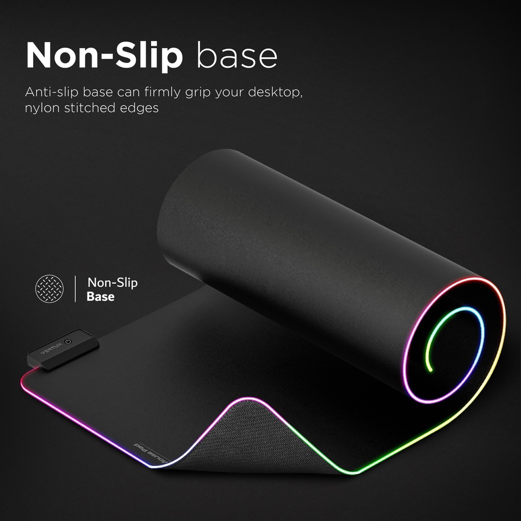 VERTUX SwiftPad-XL GameImmersion™ Smooth Scrolling RGB LED Gaming Mouse Pad