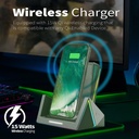 VERTUX VertuCharge-Qi 15W Pro-Gaming Wireless Charging Station