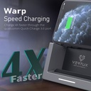 VERTUX VertuCharge-Qi 15W Pro-Gaming Wireless Charging Station