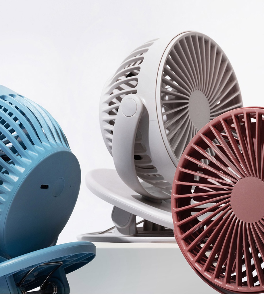 Xiaomi SOLOVE F3 Mini Clip Fan 360 Degrees Rotation Three Speeds Setting USB Charging