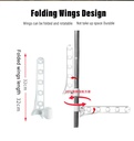 Flexible Clothes Hanger One Column Consists Of 3 Irons, 3 Wings, 3 Screws, 2 Silicone bases