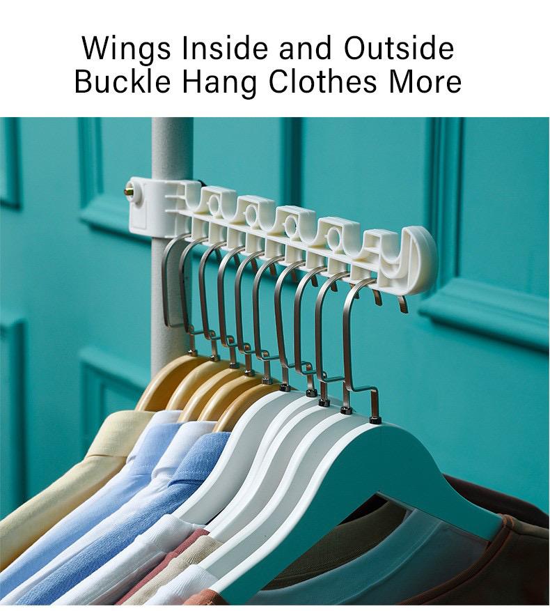 Flexible Clothes Hanger One Column Consists Of 3 Irons, 3 Wings, 3 Screws, 2 Silicone bases